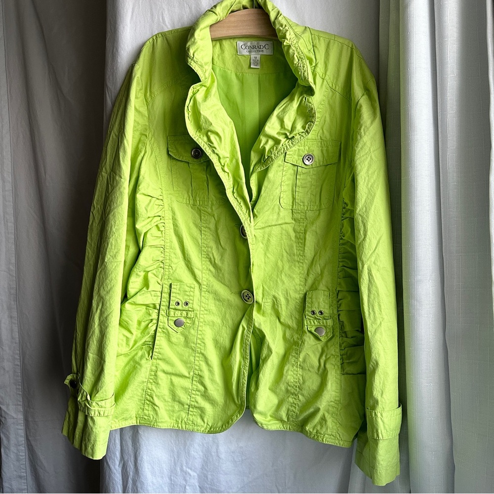 Conrad C Collection Bright Green Woman’s Jacket Size 12